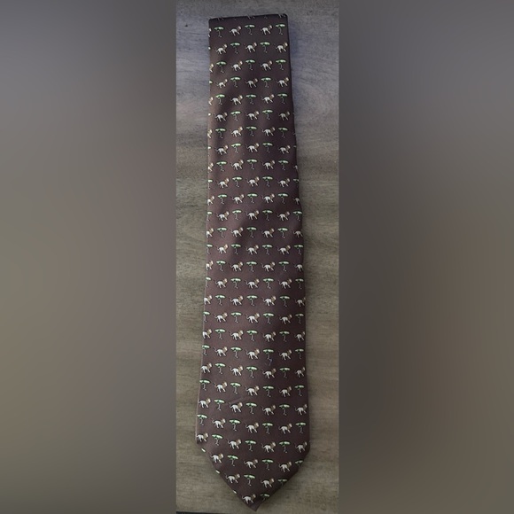 Brooks Brothers 346 Silk Brown Safari Tie - Picture 2 of 4